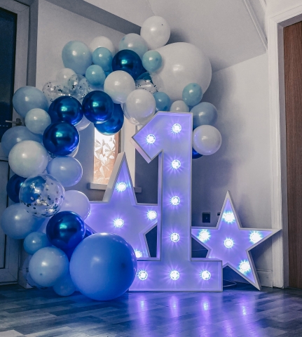 4ft White Light Up Numbers Hire 4ft White Light Up Numbers Hire