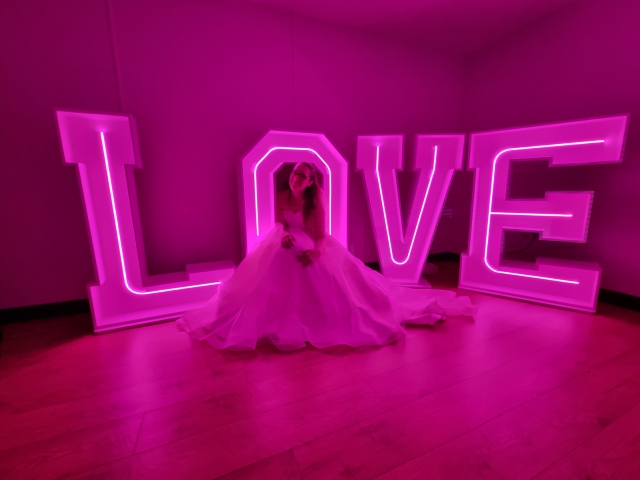 4ft White Neon Love Letters Hire