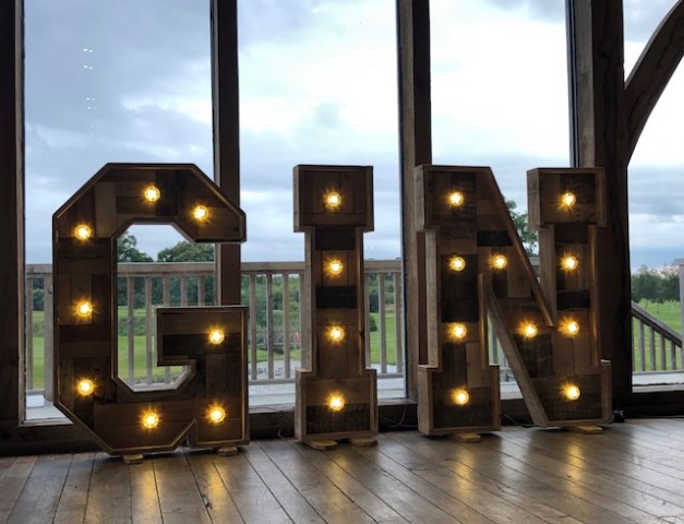 Rustic Light Up Letters
