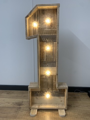 Rustic Light Up Numbers Hire Rustic Light Up Numbers Hire