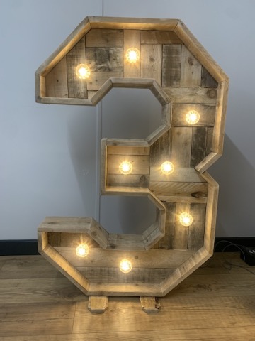 Rustic Light Up Numbers Hire Rustic Light Up Numbers Hire