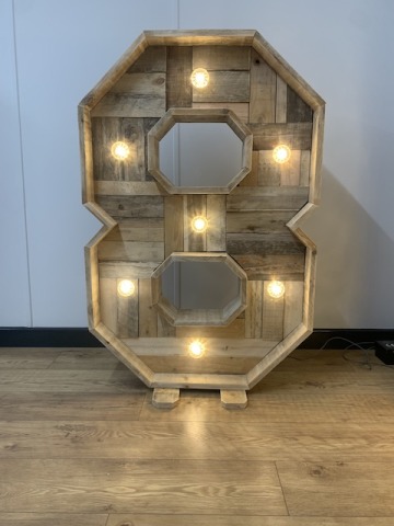 Rustic Light Up Numbers Hire Rustic Light Up Numbers Hire