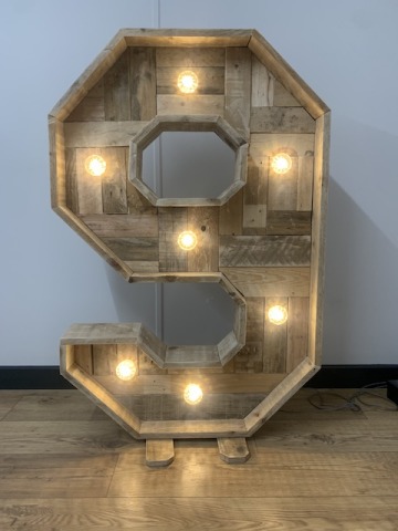 Rustic Light Up Numbers Hire Rustic Light Up Numbers Hire