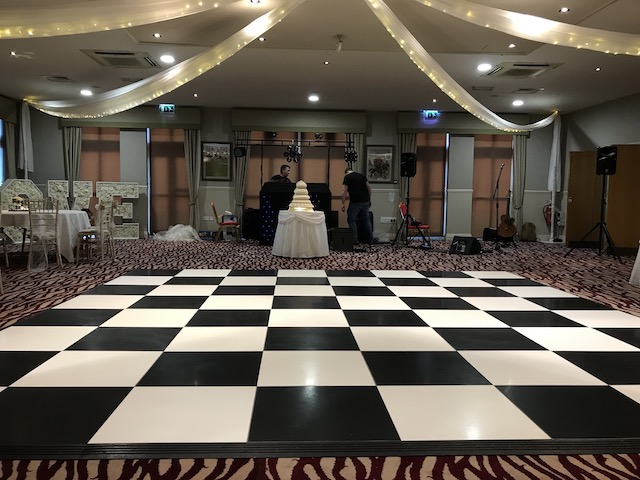 Black & White Chequered Dance Floor Hire Black & White Chequered Dance Floor Hire
