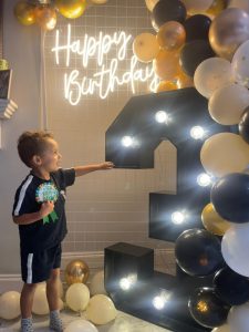 Black Light Up Numbers Hire